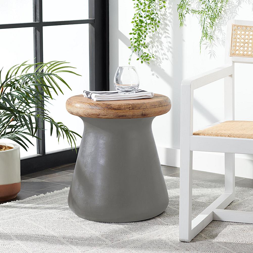 Safavieh Button Concrete Accent Table - Gray Safavieh Button Concrete Accent Table - Gray