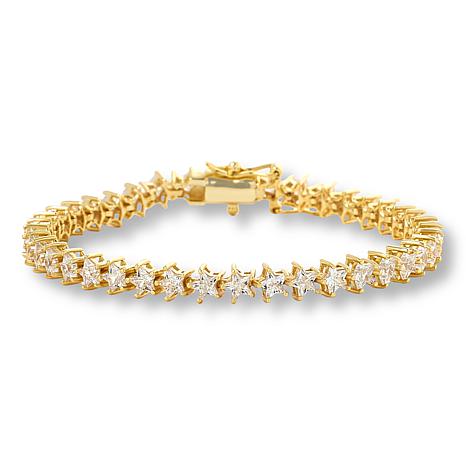 Radiance by Absolute™ Goldtone Magic Magnet Clasp Line Bracelet - Pattern/Print - Size Large