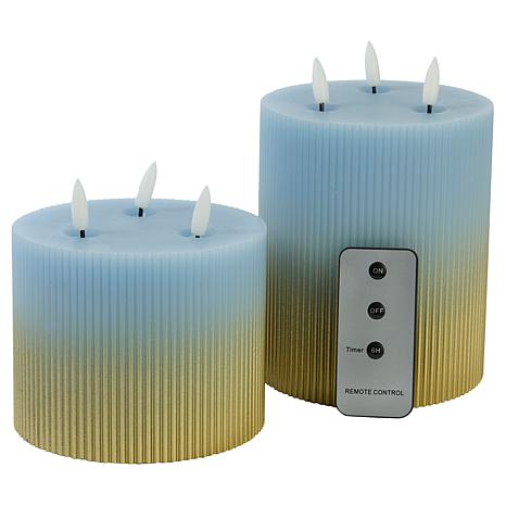 South Street Loft Oversized Ombre Wax Candle - Set of 2 - Green