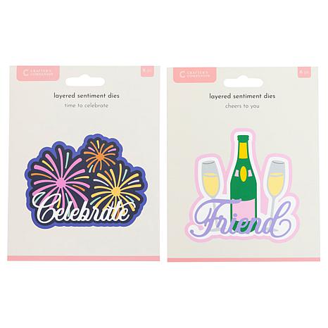 Crafter's Companion Cheers Layered Sentiment Dies