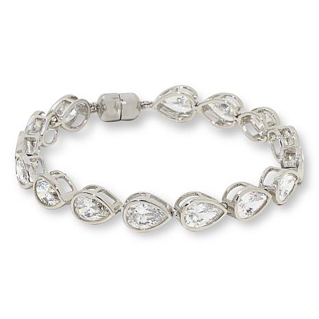 Radiance by Absolute™ Couture Bezel-Set Magic Magnet Clasp Bracelet - Green - Large