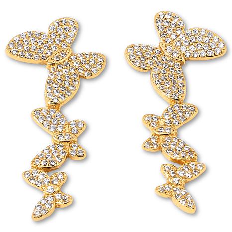 Radiance by Absolute™ 1.60ctw Butterfly Cascade Earrings - Metallic