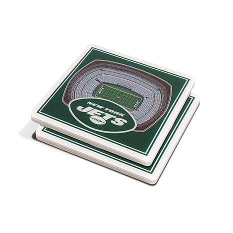 Football Fan Shop Officially Licensed NFL 3D StadiumViews Coasters - New York Jets