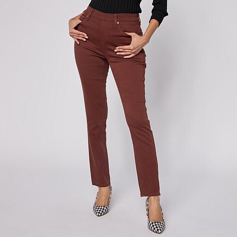 DG2 by Diane Gilman Virtual Stretch Denim Pull-On Jegging - Tan - Size 0