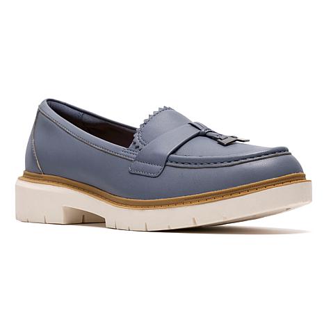Clarks Collection Westlynn Bella Leather Loafer - Blue - Size 6-w