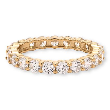 Radiance by Absolute™ Simulated Diamond 3mm Round Eternity Ring - Metallic - Size 8