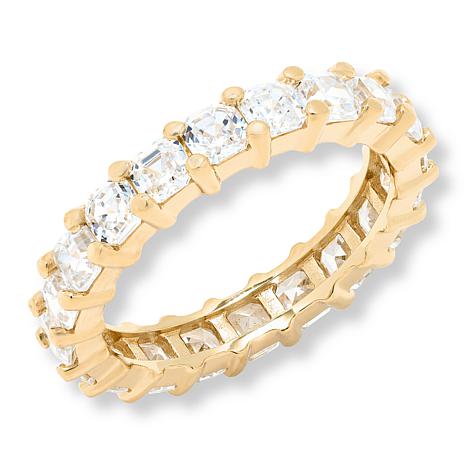 Radiance by Absolute™ Simulated Diamond 3mm Asscher Eternity Ring - Metallic - Size 8