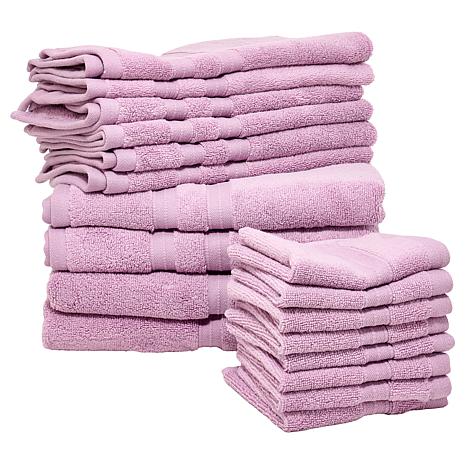 South Street Loft 18-piece Zero Twist Soft Cotton Towel Set - Lavender Mist