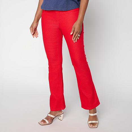 DG2 by Diane Gilman Virtual Stretch Comfort Waist Boot-cut Jean - Red - Size X-Large Tall