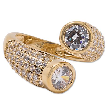 Radiance by Absolute™ Round Bypass Ring - Metallic - Size 8