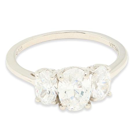 Radiance by Absolute™ Oval Trilogy Ring - Metallic - Size 8