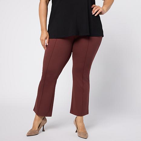DG2 by Diane Gilman Ponte Knit Pull-On Baby Bootcut Pant - Brown
