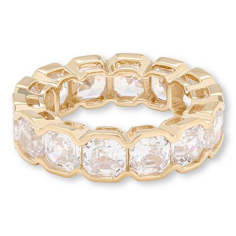 Radiance by Absolute™ Asscher Cut Band Ring - Metallic - Size 7