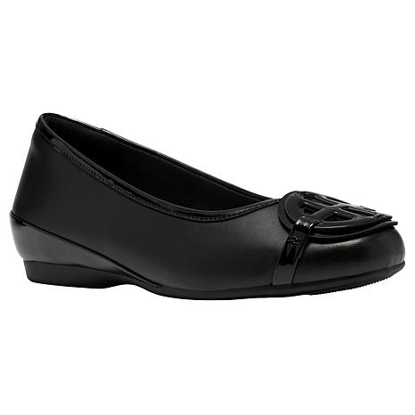 Clarks Collection Cathrynn Luna Leather Wedge - Black