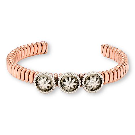 Chaco Canyon Sterling Silver Silver and Copper 3-Star Cuff Bracelet