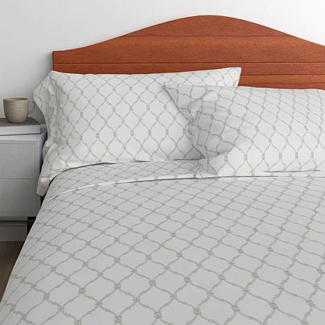 Concierge Collection 400TC Wrinkle Resist Cotton 4-Piece King Sheet Set - White