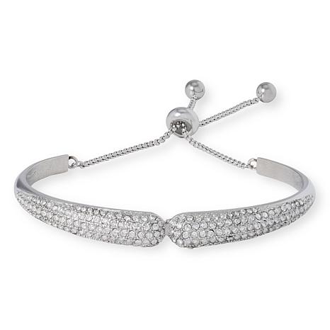 Radiance by Absolute™ CZ Pave Bolo Bracelet - Metallic