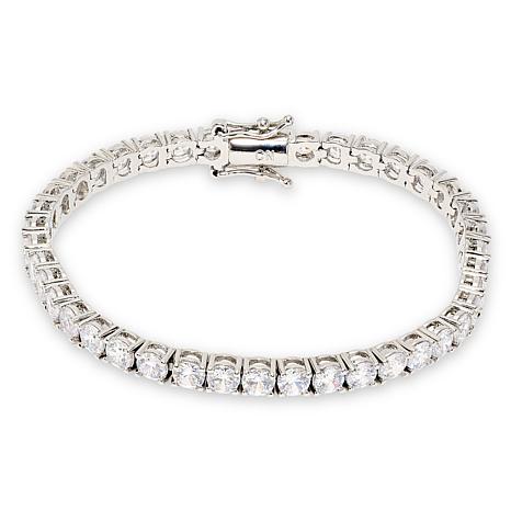 Radiance by Absolute™ 4mm Round Cut Magnetic Tennis Bracelet - Metallic - Medium