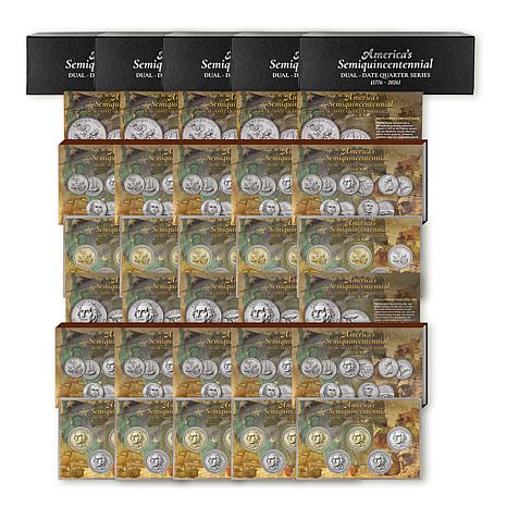 Coin Collector America's 250th Anniversary Dual Date Quarters - (10) 5-Coin Sets AS