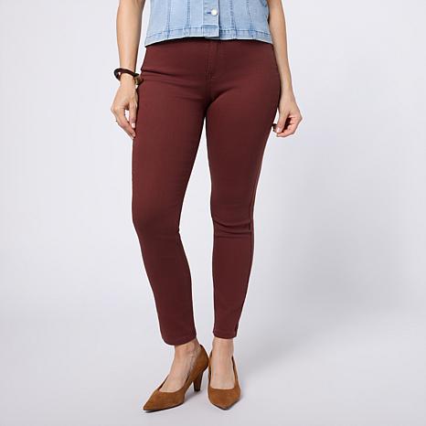 DG2 by Diane Gilman Virtual Stretch Denim Skinny Ankle Jean - Brown
