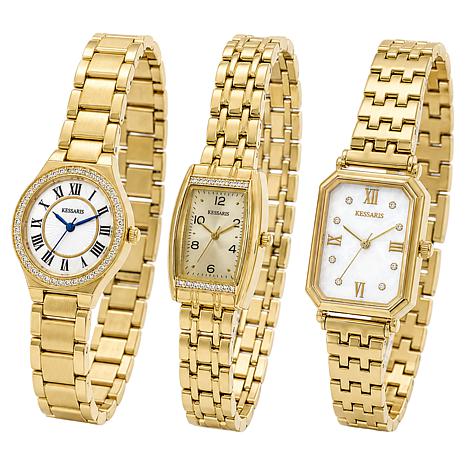 HSN Set of 3 Watches - Metallic