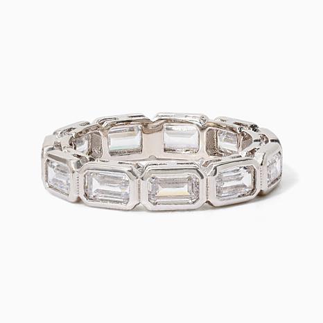 Radiance by Absolute Bezel Set Eternity Band Ring - Metallic - Size 10