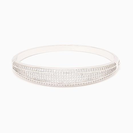 Radiance by Absolute® Pavé CZ Bangle Bracelet - Metallic