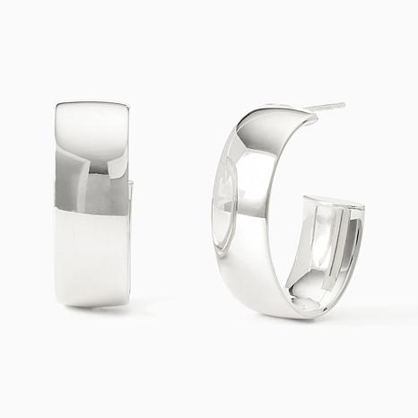 Fiorenza Classic Style Hoop Earrings - Yellow