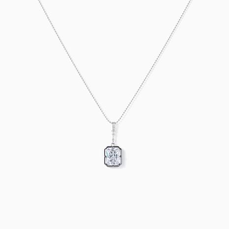 Radiance by Absolute Radiant Two-Tone Enamel Pendant w/ Chain - Metallic