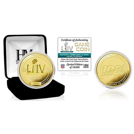 Highland Mint Officially Licensed NFL Super Bowl 54 Gold Flip Coin