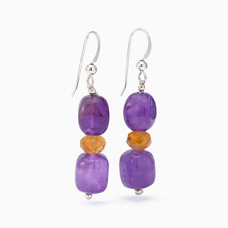 Mine Finds by Jay King Sterling Silver Amethyst & Citrine Earrings - Amethyst/Citrine