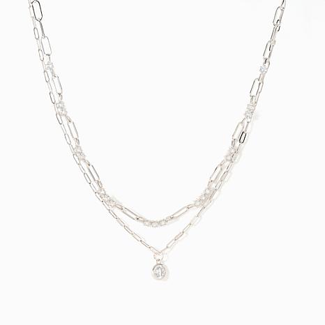 Radiance by Absolute Alternating Station Layered Necklace - Metallic