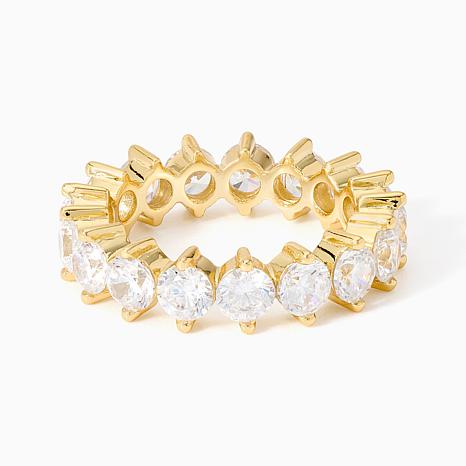 Radiance by Absolute Round 4MM Eternity Band Ring - Metallic - Size 8