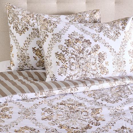 Concierge Collection Cotton Sateen 3-Piece Comforter Full/Queen - Ivory/Off White