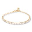 Bright Halo Lab-Grown Diamond Half-Tennis & Paperclip Chain Bracelet