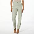 HUE Pull-On Linen Blend Straight Leg Pant