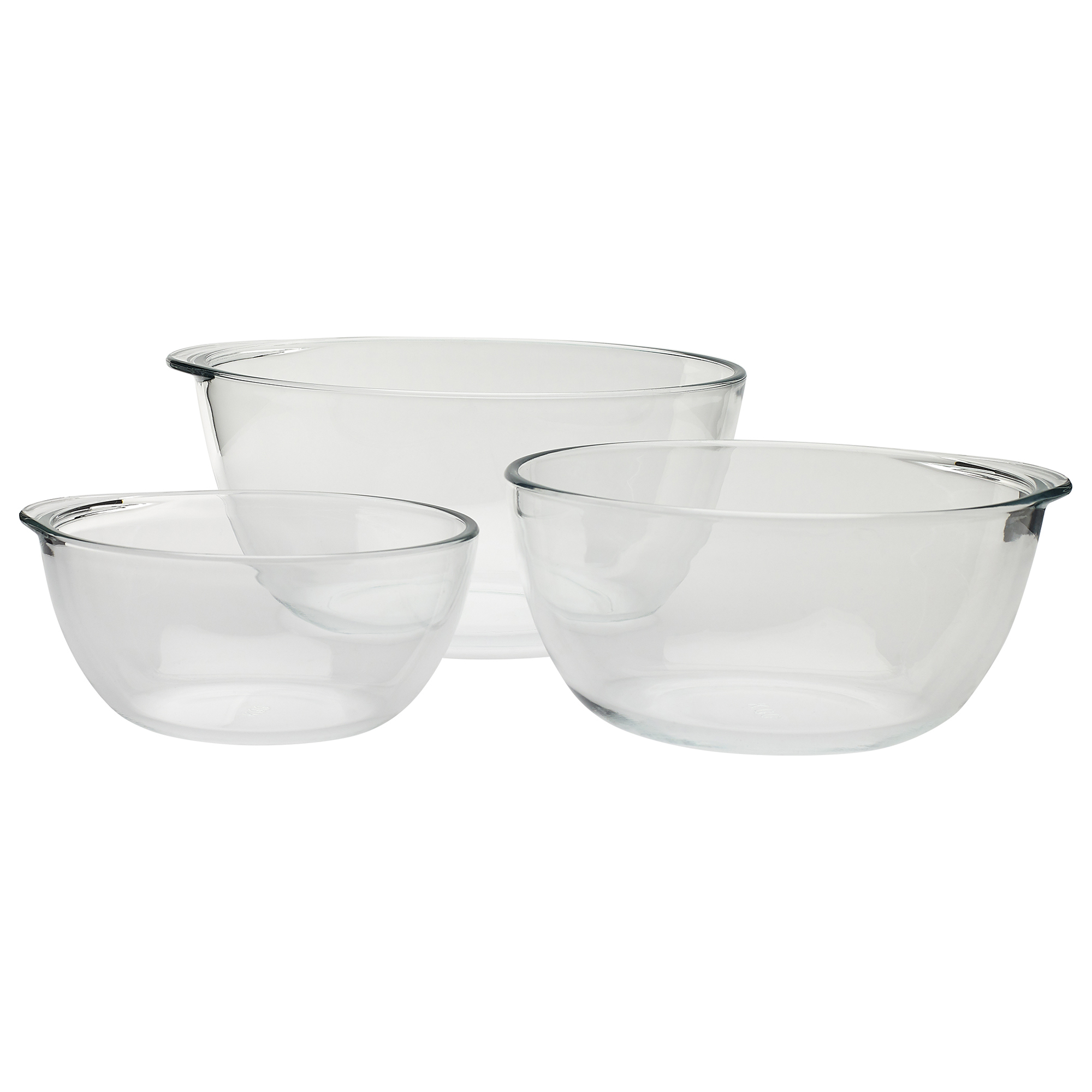 Mason Craft and More 3Piece Glass Mixing Bowl Set Clear 20339956 HSN