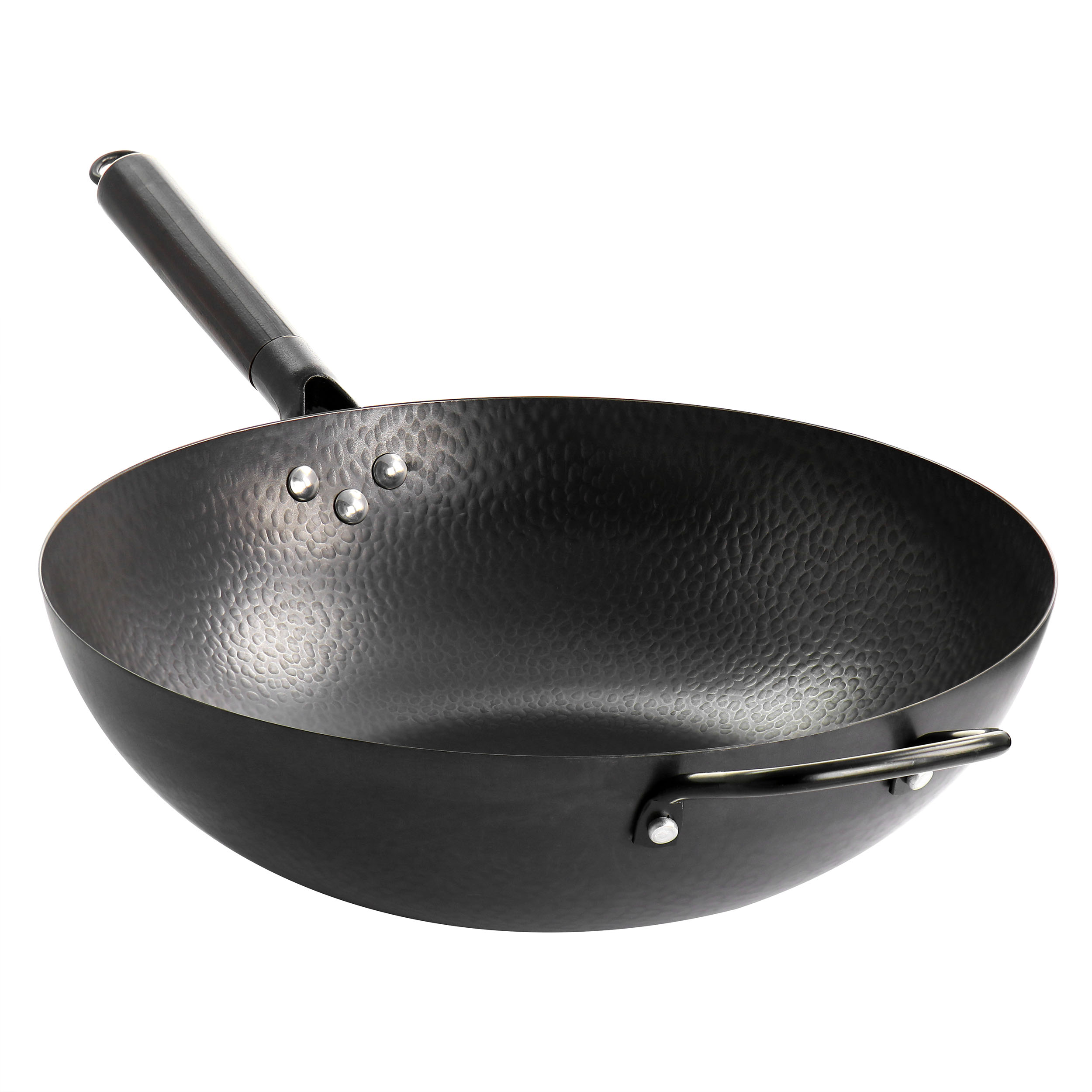 Gibson Home Hammered 13" Heavy Gauge Carbon Steel Wok in Black 20587740 HSN