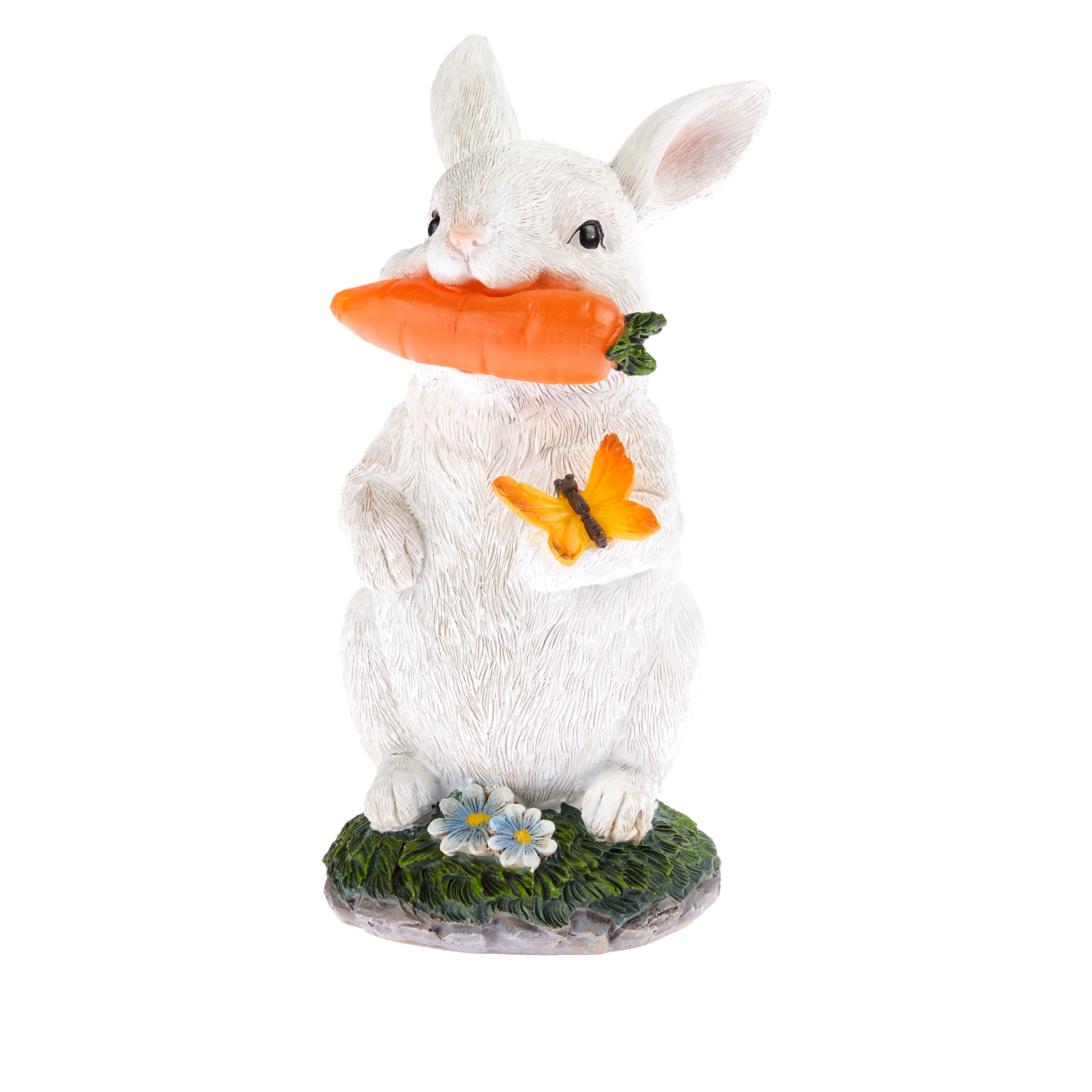 Exhart Solar Rabbit with LED Carrot Statue - 20650231 | HSN