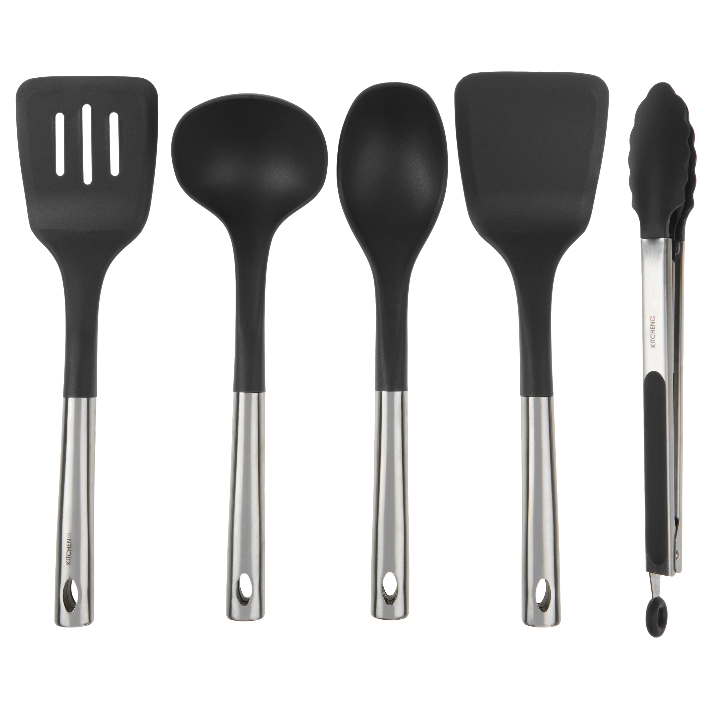 Kitchen HQ 5piece Stainless and Nylon Cooking Utensils 20908994 HSN