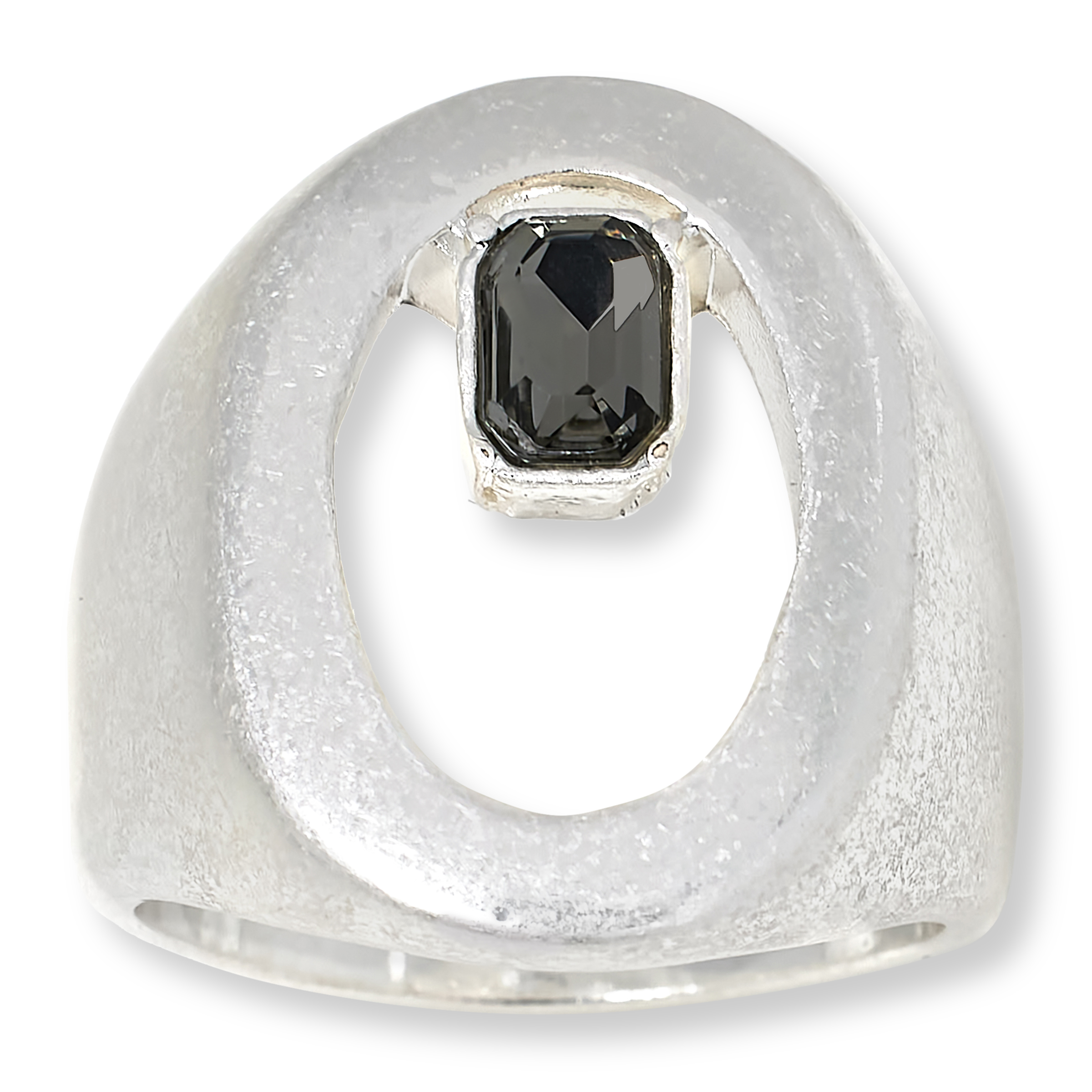 MarlaWynne Accent Stone Open Oval Ring - 23253383 | HSN