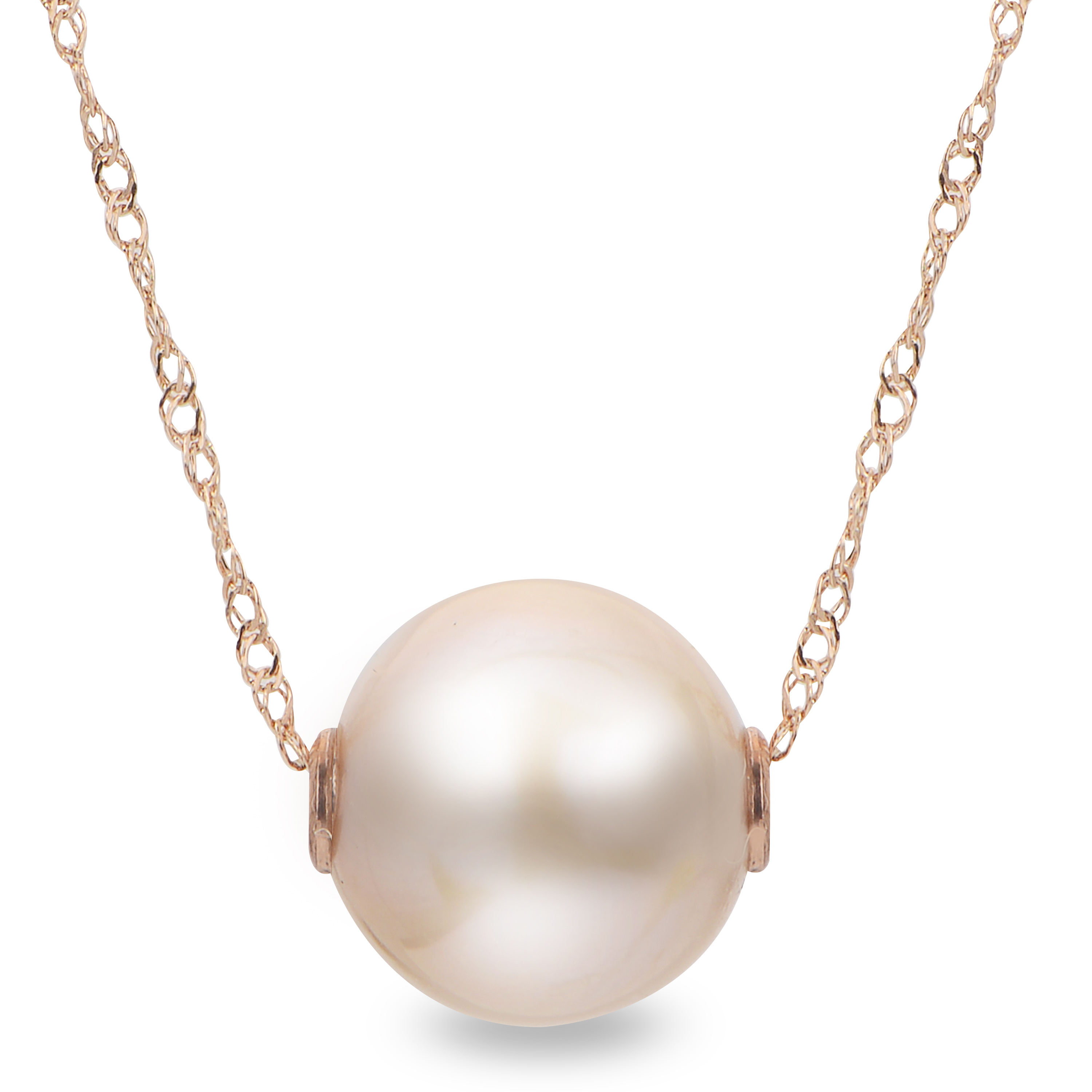 Imperial Pearls 14K 9x10mm Pink Cultured Freshwater Pearl Necklace