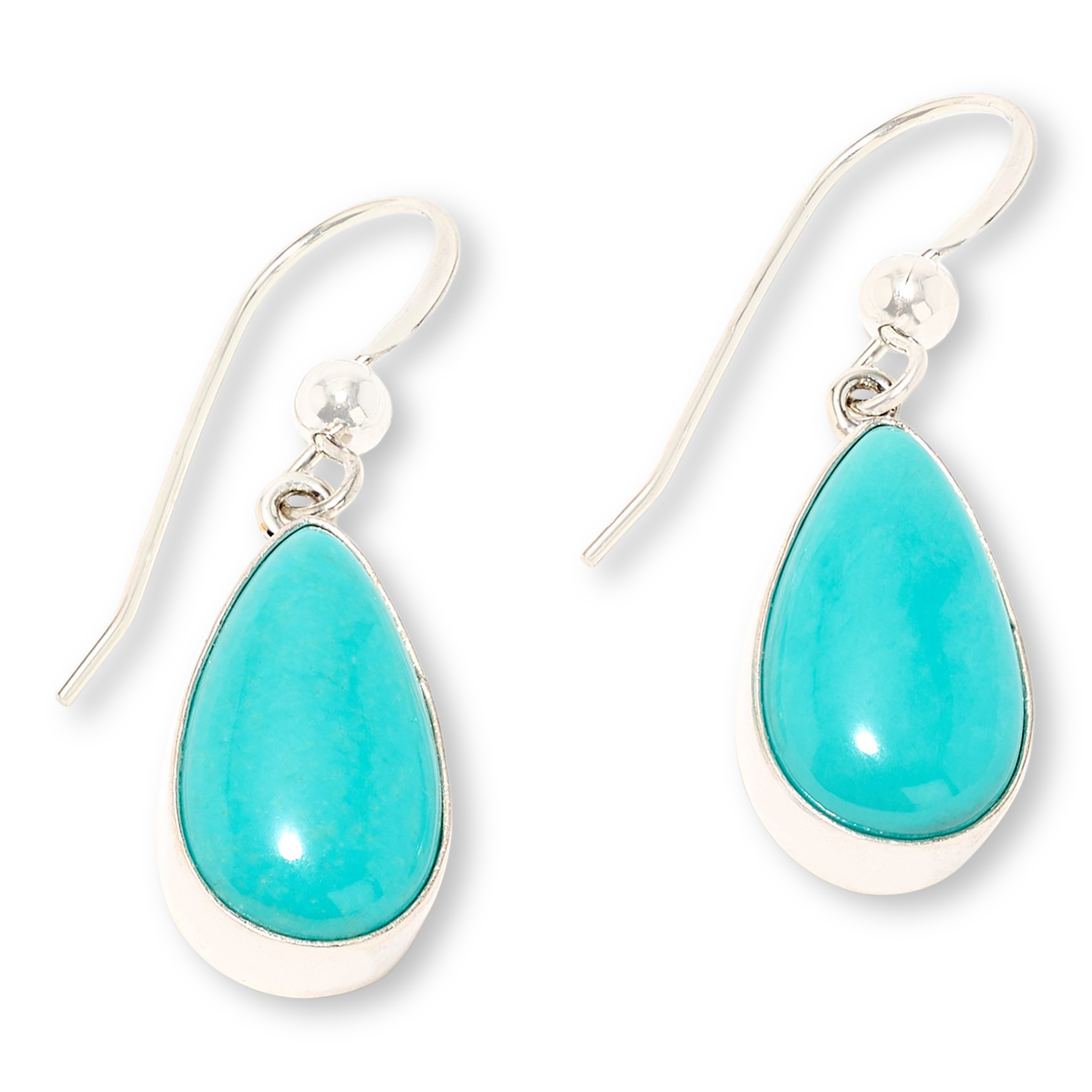 Jay King Baja Turquoise Sterling Silver Teardrop Earrings | HSN