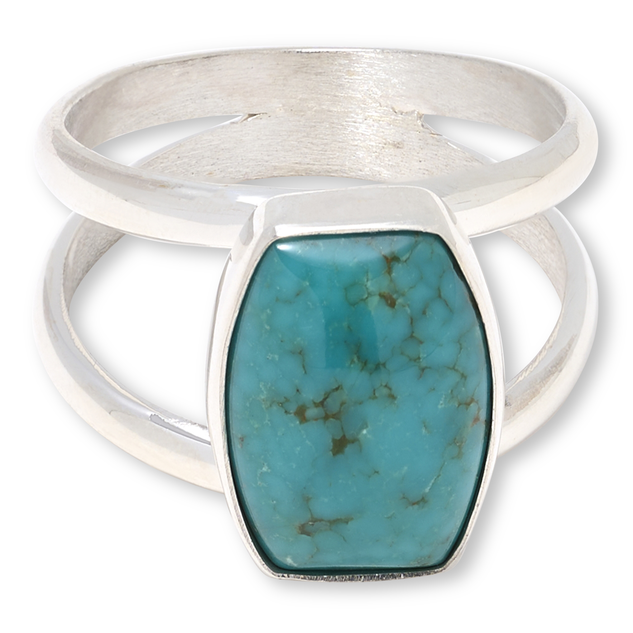 Jay King Kingman Turquoise Sterling Silver Freeform Solitaire Ring | HSN