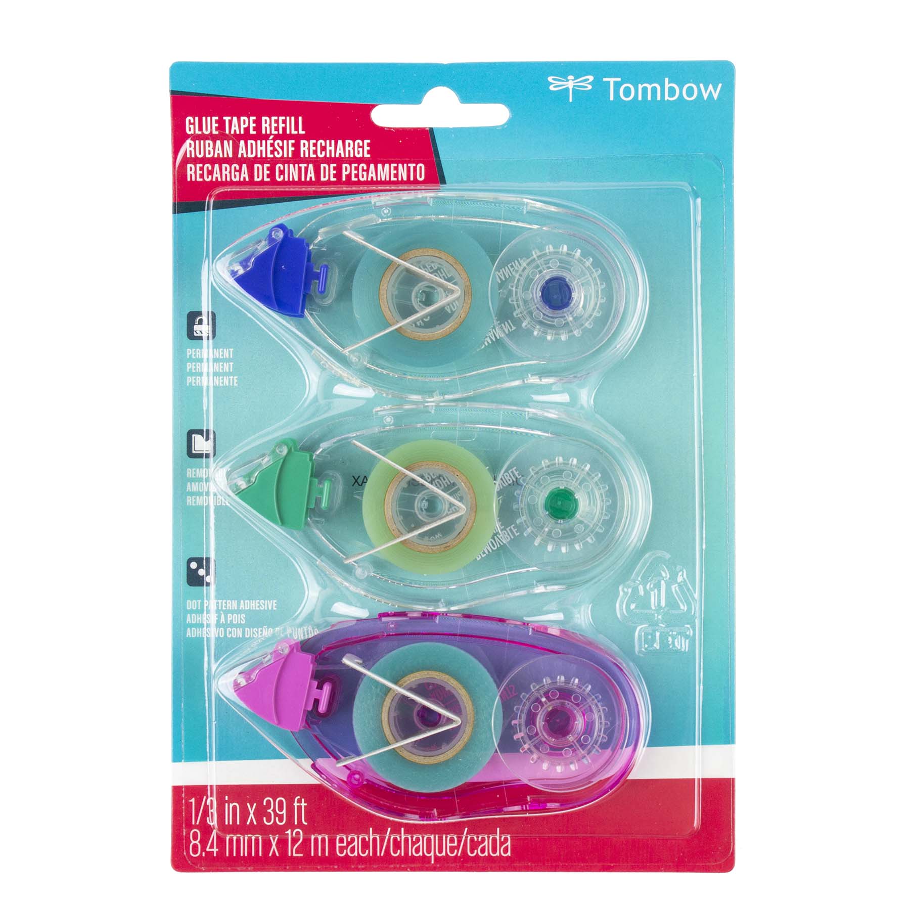 Tombow MONO Assorted Adhesive Refills 3pack 9317256 HSN