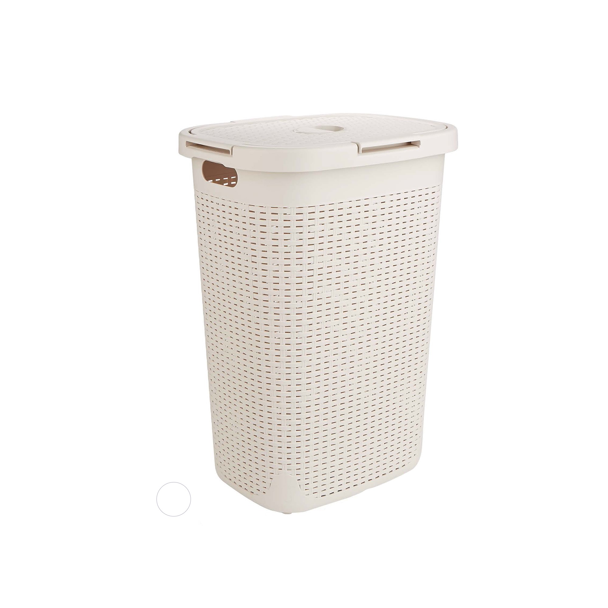 Mind Reader 60Liter Laundry Basket with Cutout Handles 9646255 HSN