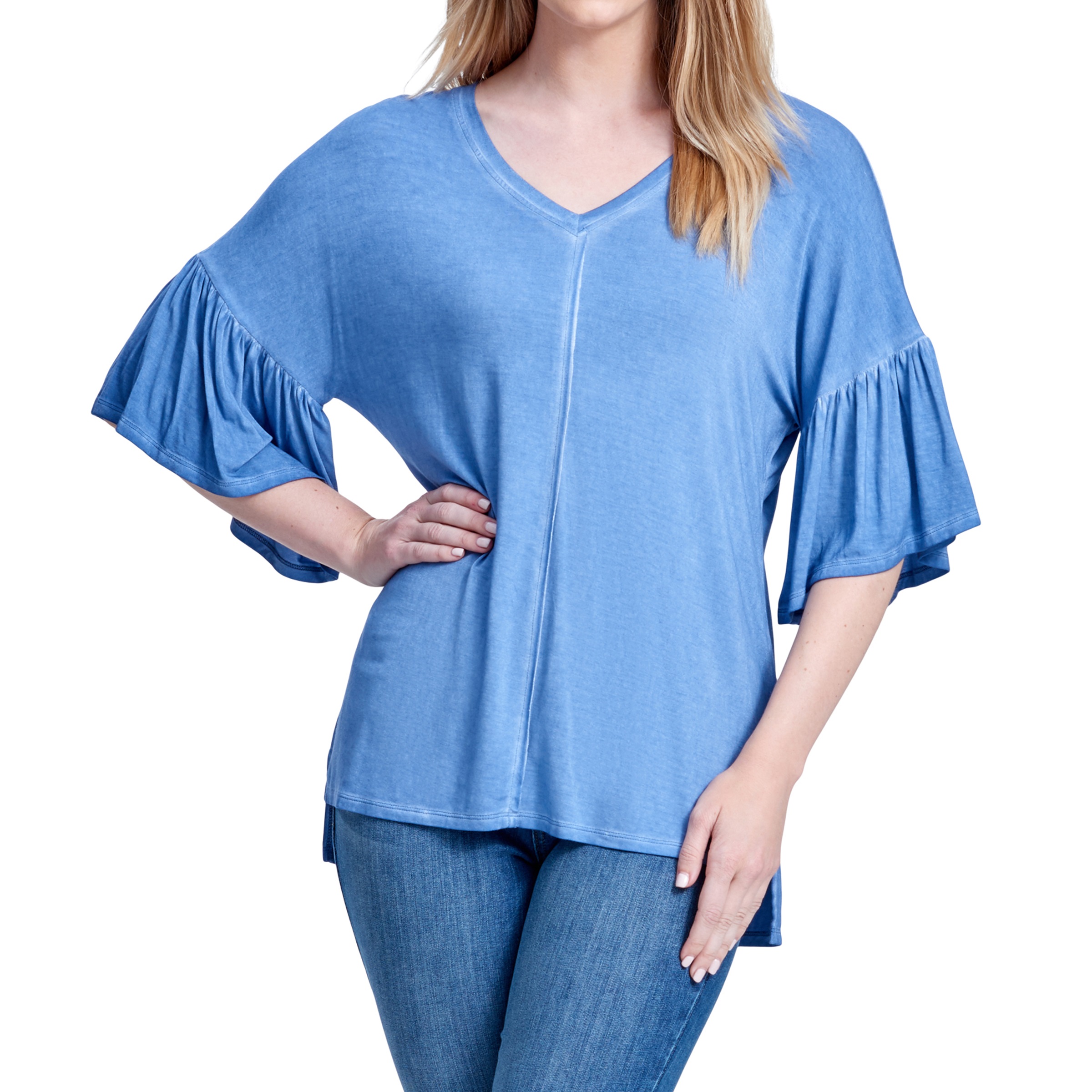 high low bell sleeve