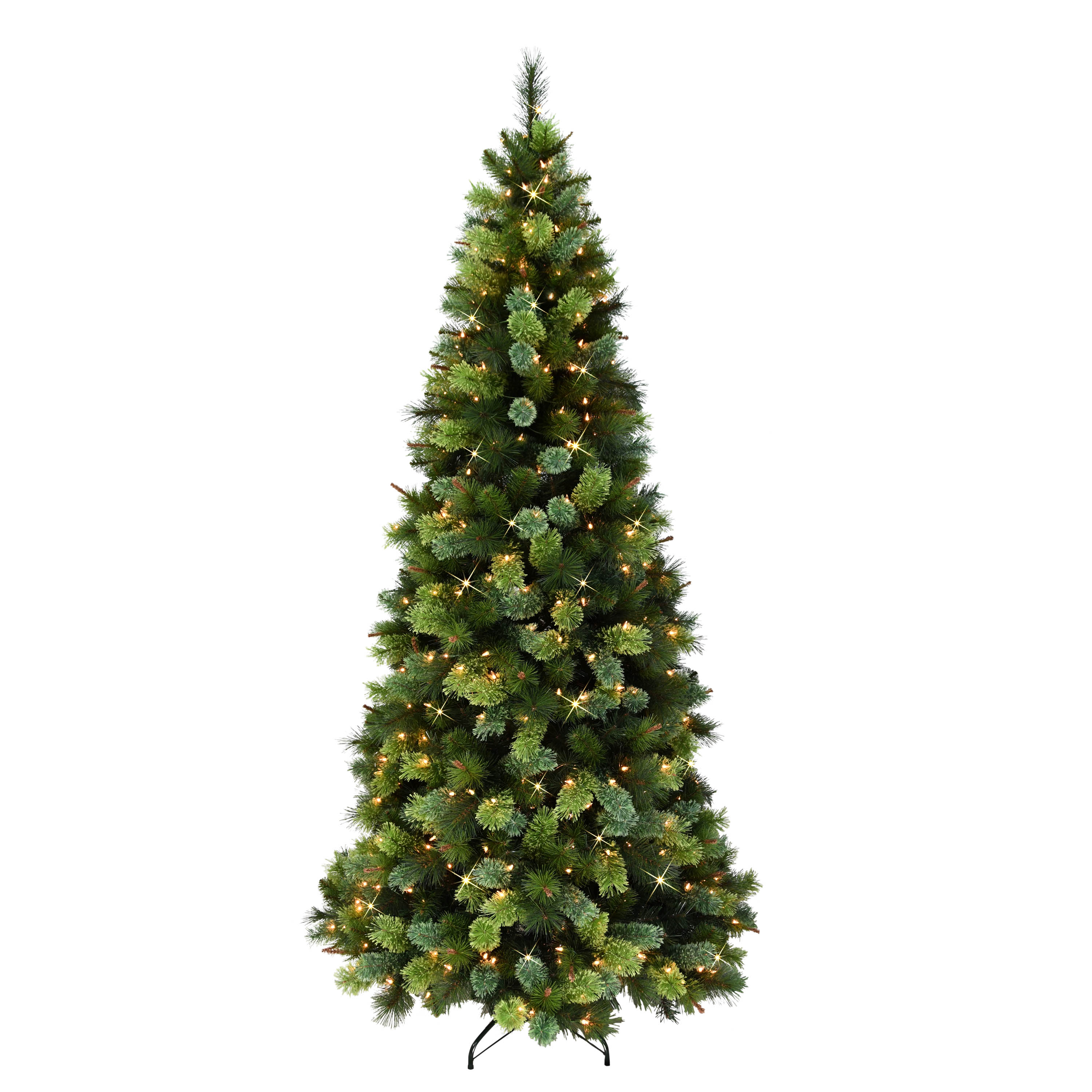 Puleo International 7.5' Pre-lit Slim Portsmouth Artificial Pine Tree