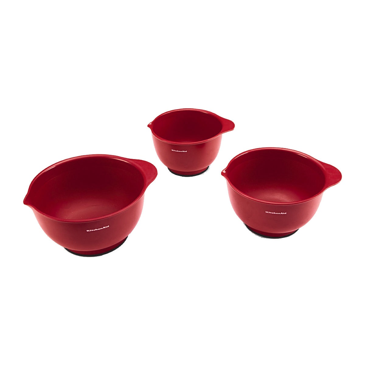 KitchenAid Classic Set of 3 Mixing Bowls Red 9755100 HSN