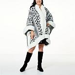 kathy ireland® Fashion 360 Safari Skies Faux Fur Trim Cape - 20952826 | HSN